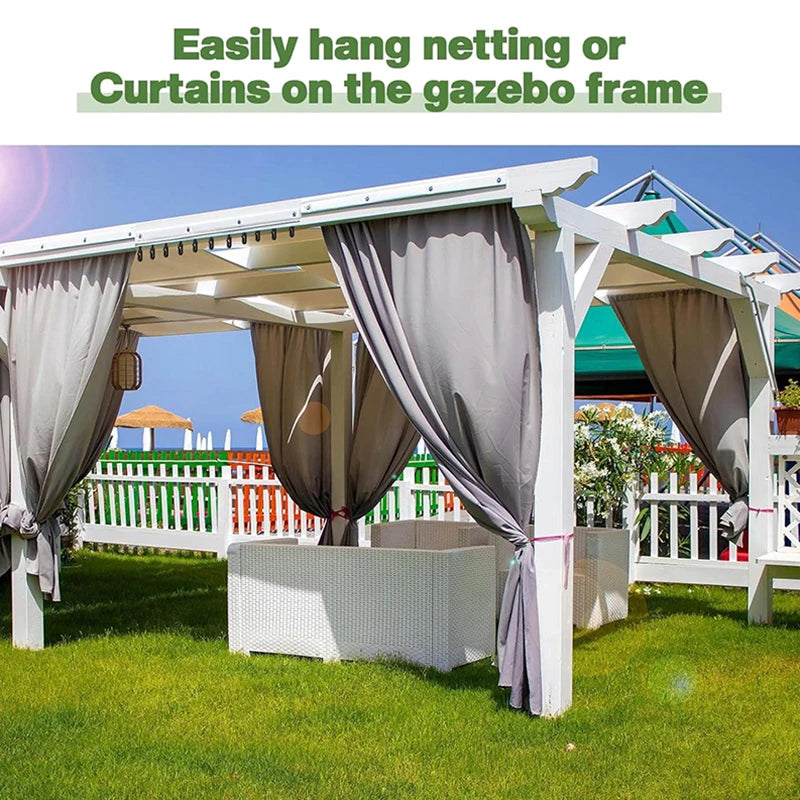 50pcs Rustproof Plastic Curtain Hooks – Gazebo & Mosquito Net Curtain Hooks Qst