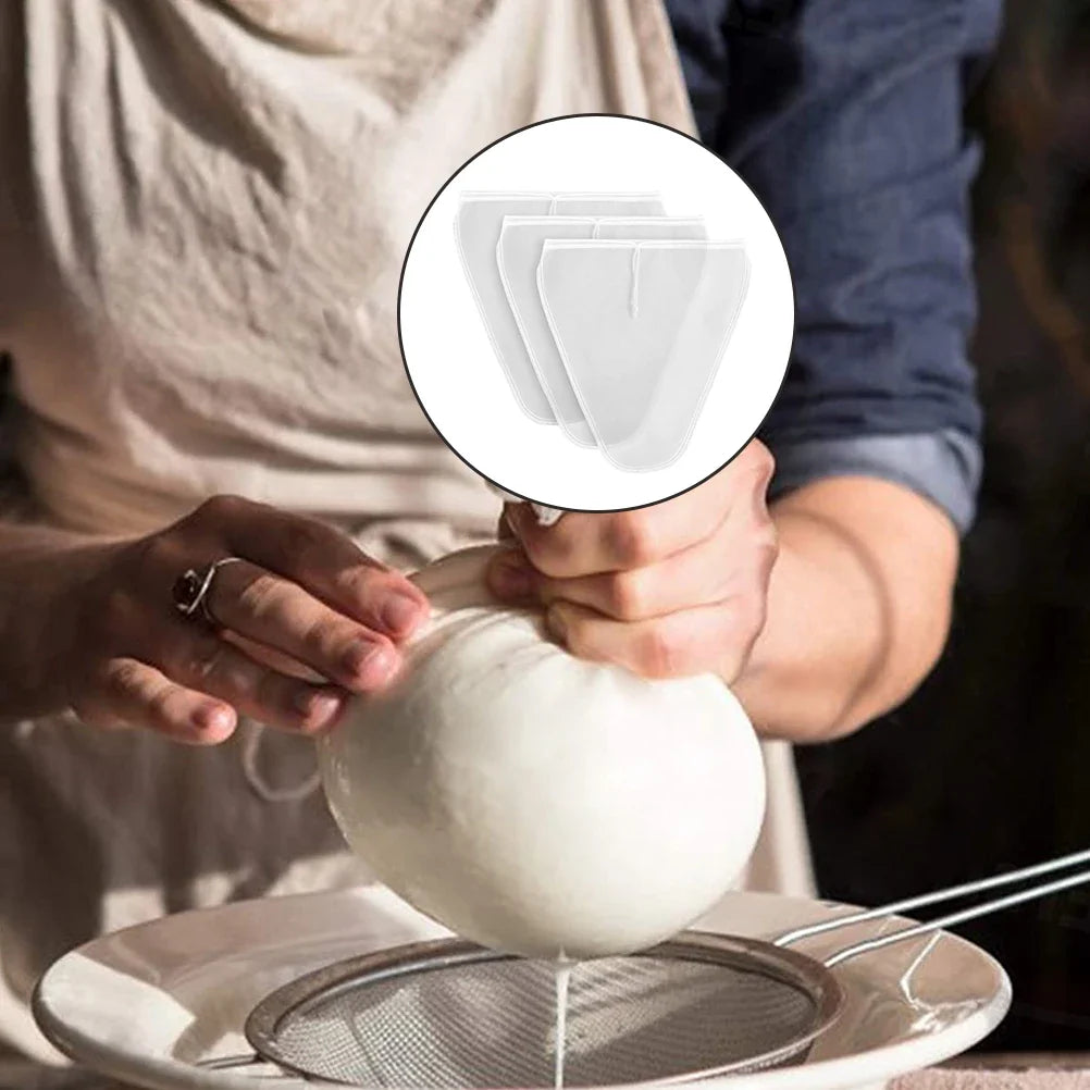 Fine Mesh Nut Milk Bag Strainer Set – Reusable Filter Bags Nut Milk Strainer Bag Qme