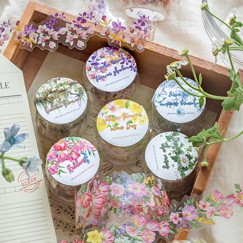 Floral Washi Tape Set – Spring & Summer Aesthetic Decor Decorative Washi Tape Qme