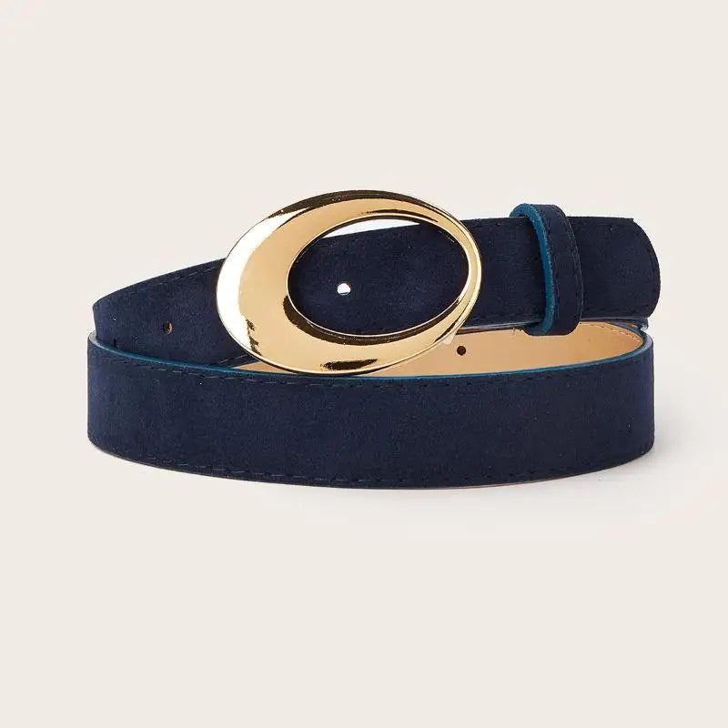 Women's Wide Faux Leather Belt – Vintage Y2K Pin Buckle Wide Fashion Belt Qst A8