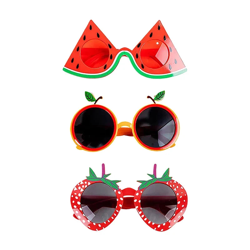 Tropical Fruit Shape Novelty Glasses – Pineapple & Strawberry Novelty Party Glasses Qme
