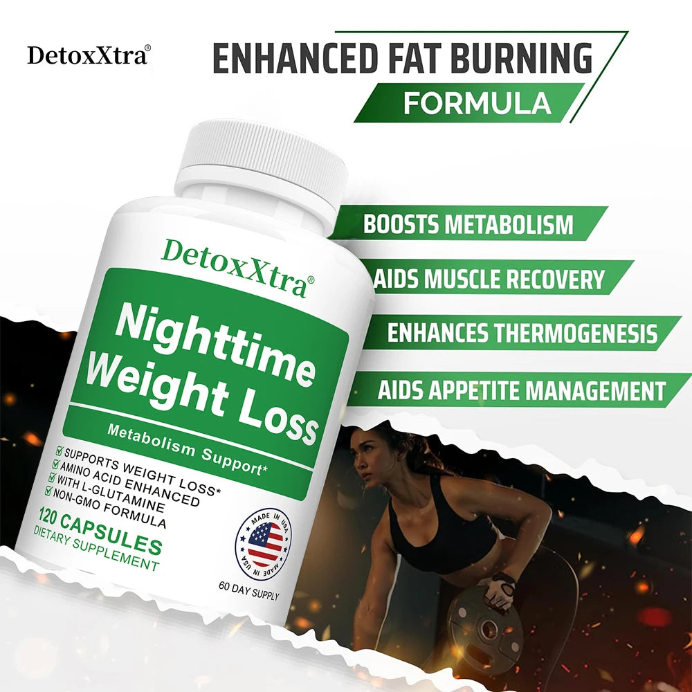 STRESSXCEL L-Glutamine Nighttime Supplement – Sleep & Muscle Support Wellness Supplement Qst