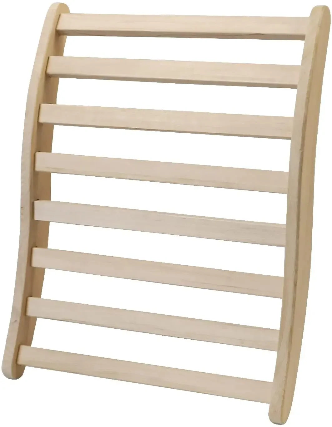 S-Shape Hemlock Wood Sauna Backrest – Non-Toxic Bench Chair Sauna Backrest Bench Qst wooden