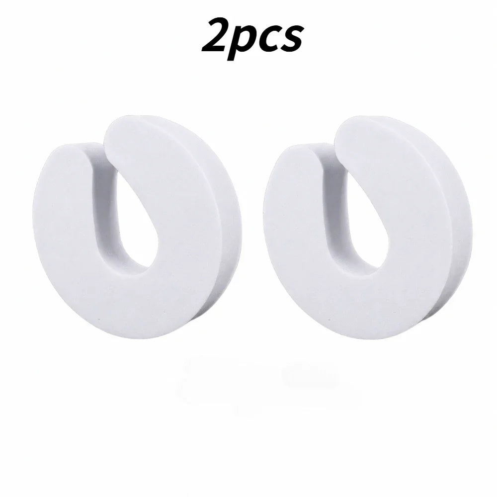 Soft Foam Door Stopper Clip – Finger Guard for Home Doors Door Safety Clip Qme white 2pcs