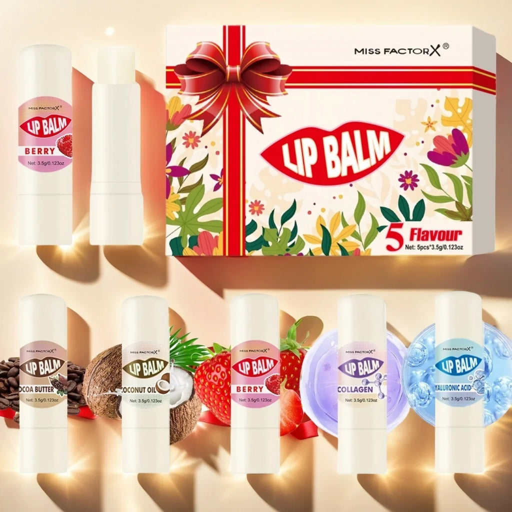 Hyaluronic Acid Lip Balm Set | Glossy Long-Lasting Moisture Lip Balm Set Qme