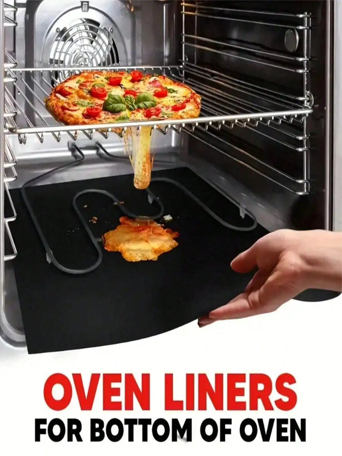 Silicone Non-Stick Oven Mat Liner – Thick Heavy Duty Silicone Oven Liner Qme