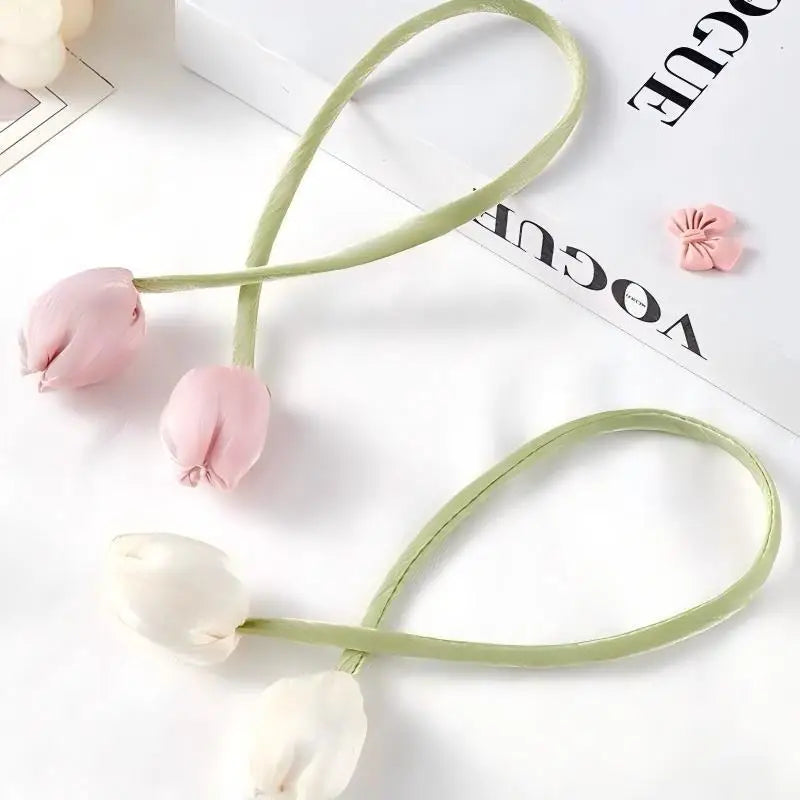 Elegant Tulip Curtain Tiebacks | Adjustable Rope Straps 4 Colors Curtain Tiebacks Qme