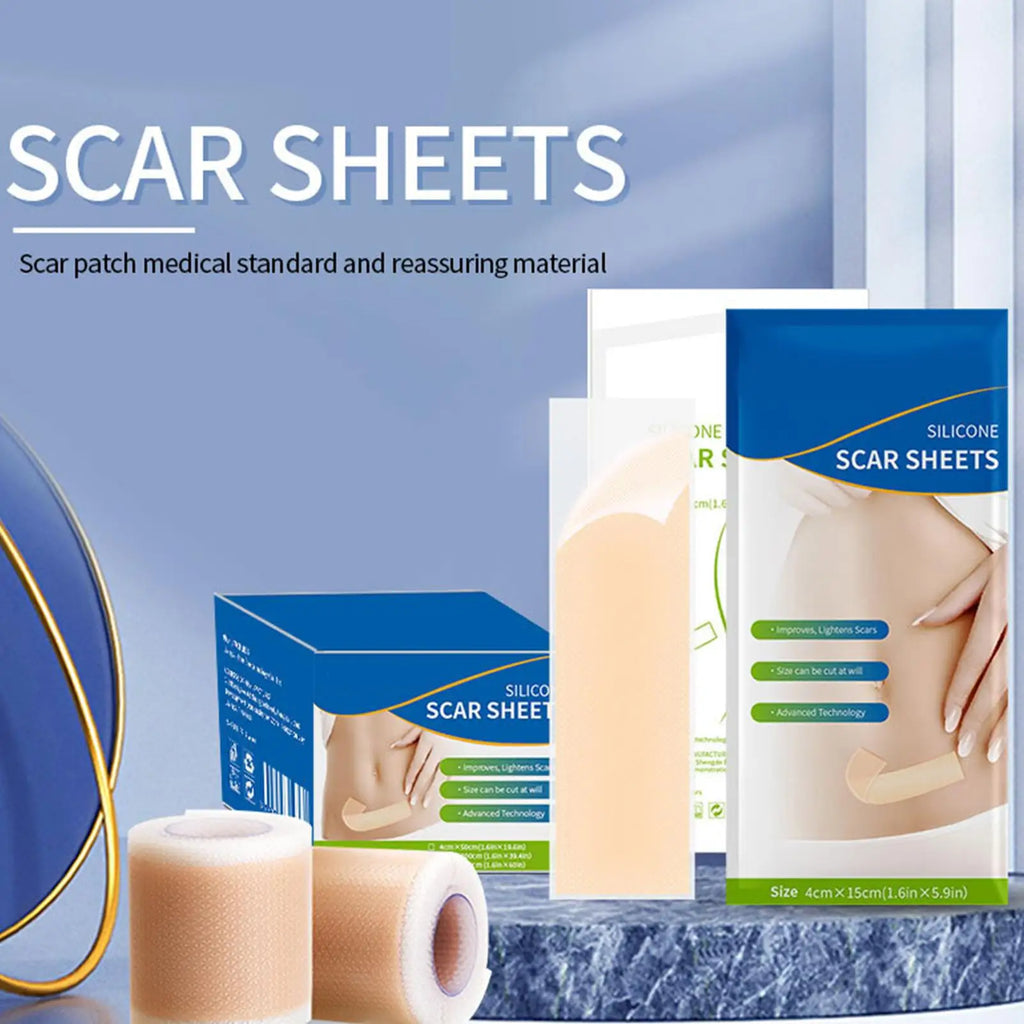 Silicone Scar Sheets Roll – Reusable Breathable Tape 4×50cm Silicone Scar Tape Qme