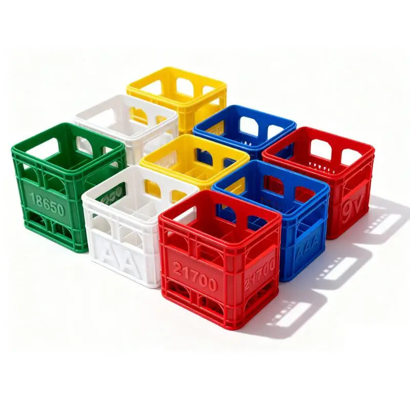 3D Printed Battery Storage Box – AA AAA 18650 Beer Crate Battery Storage Box Qme