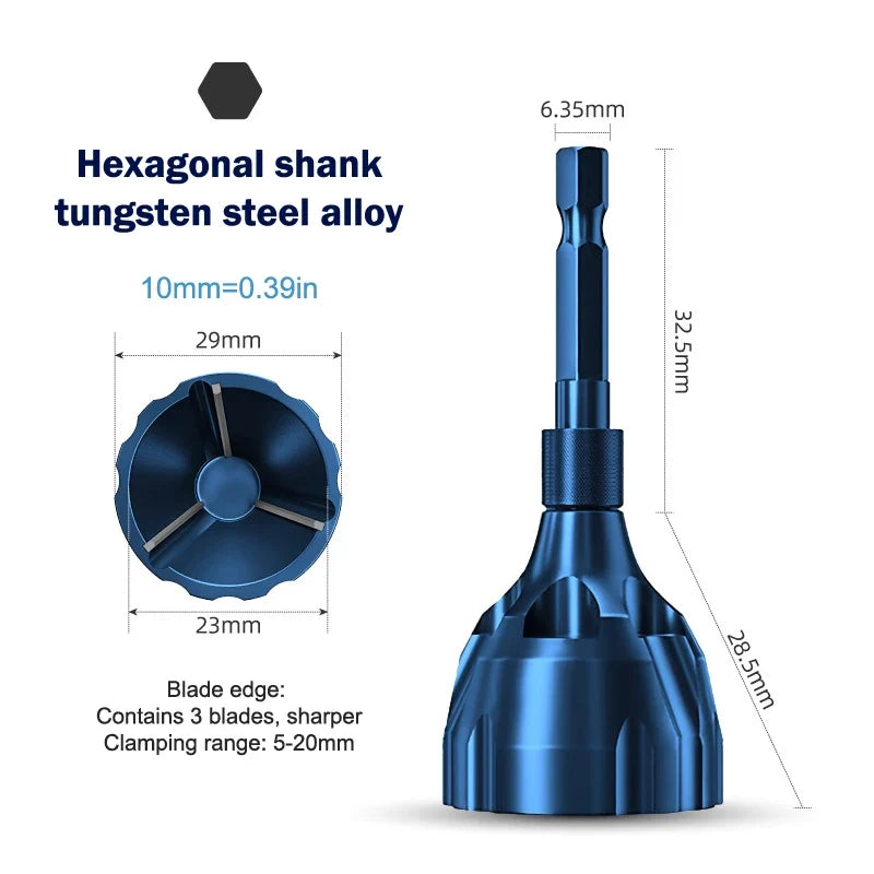 Metal Deburring Tool – Alloy Burr Remover for Screws & Bolts Deburring Hand Tool Qme