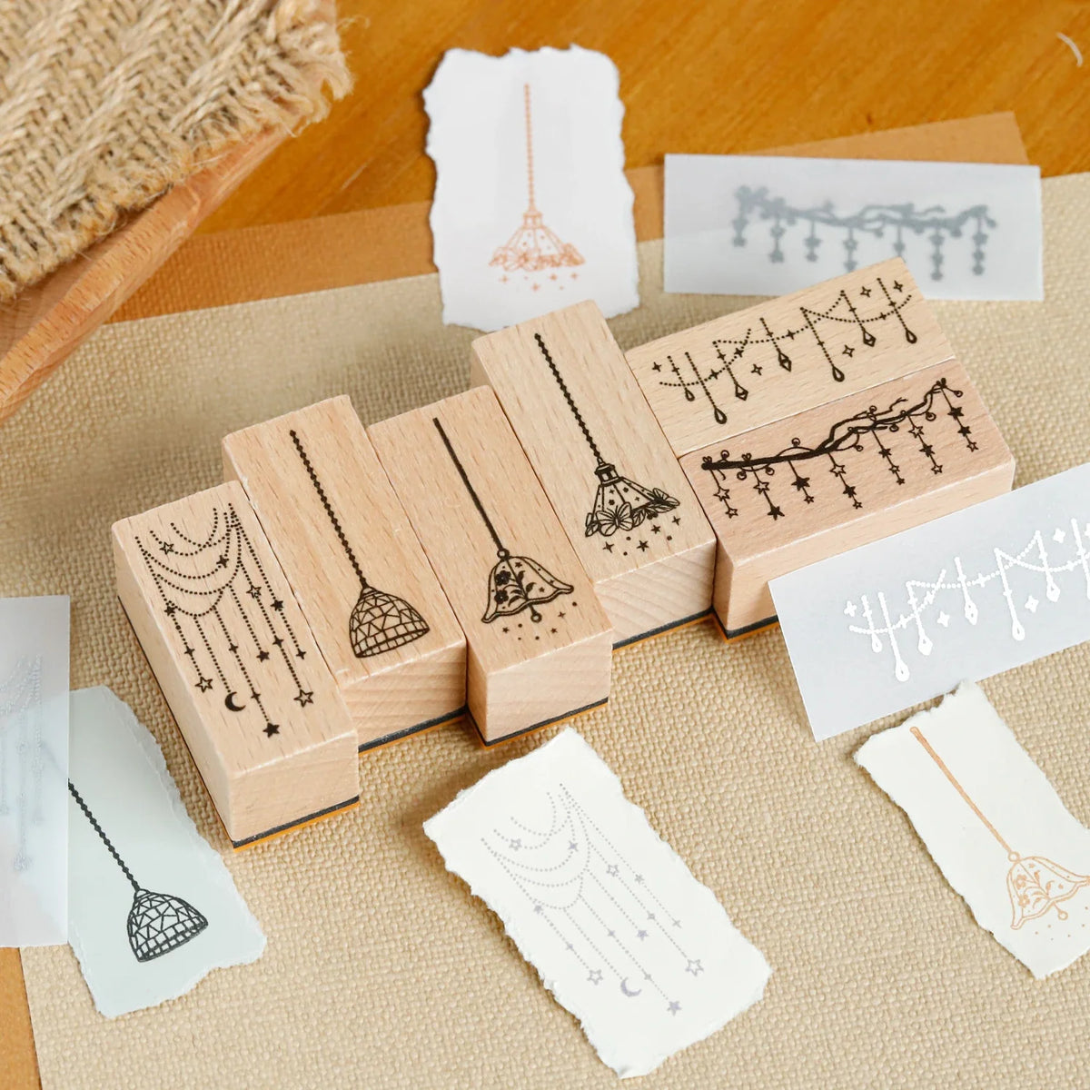 Vintage Lamp Wooden Rubber Stamp | Card Making & Crafts Wooden Rubber Stamp Qme