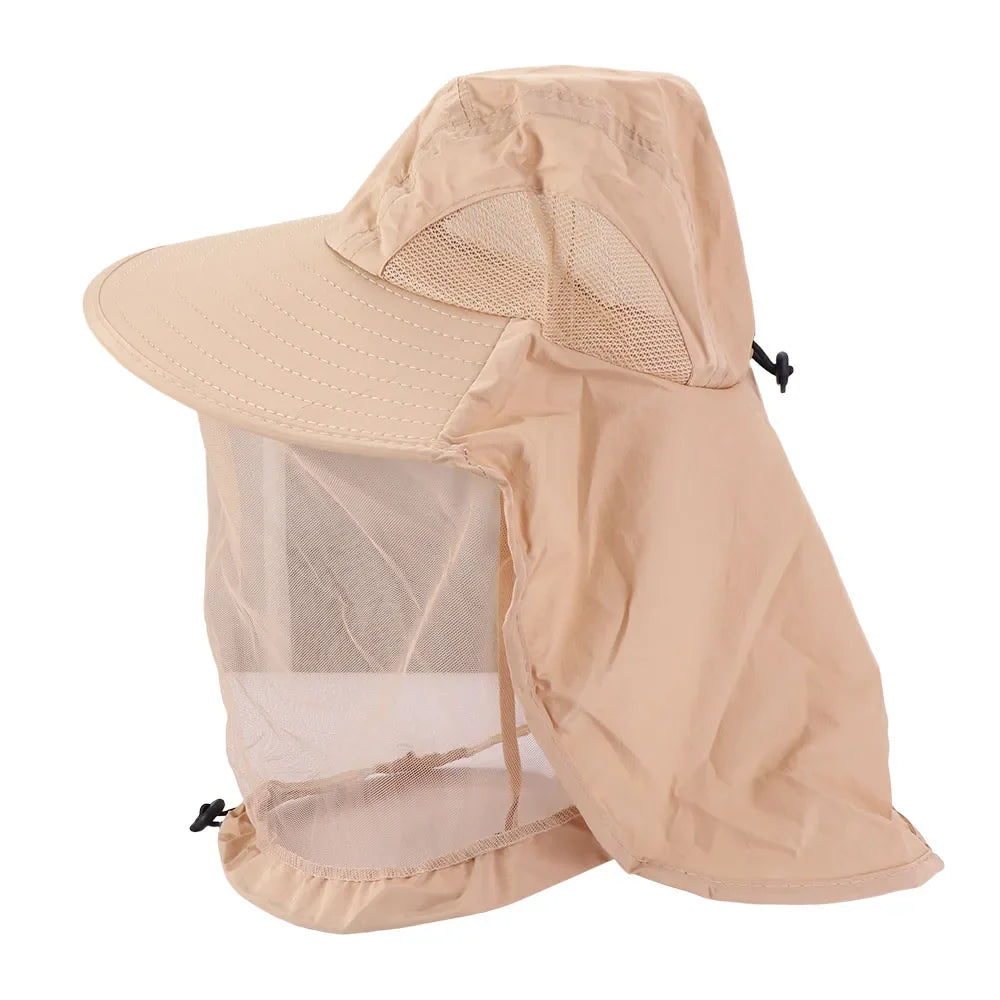 UPF50+ Wide Brim Mosquito Net Hat – Foldable & Lightweight Mosquito Net Hat Qme