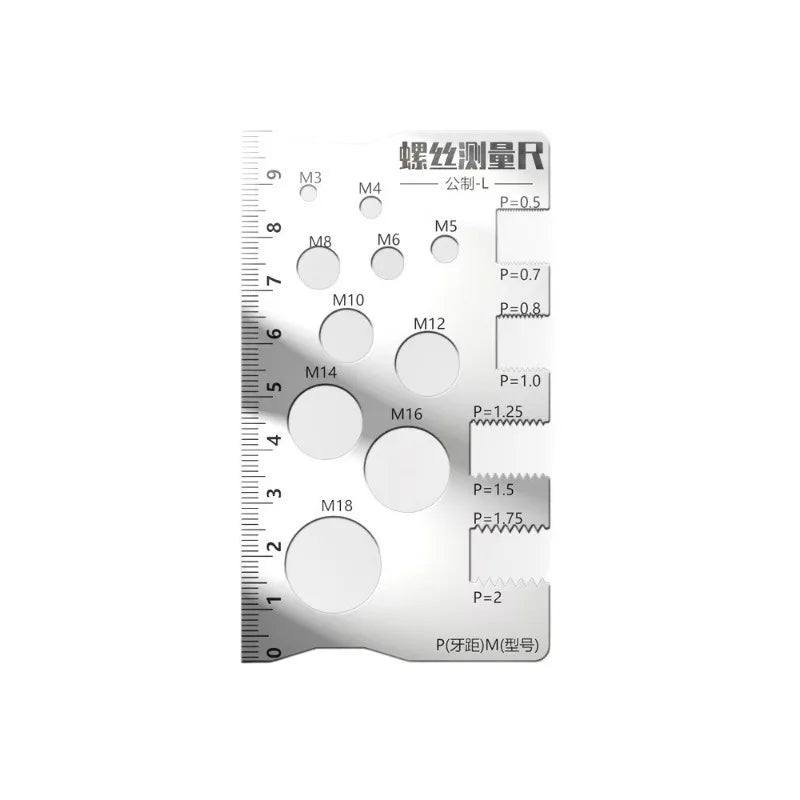 High-Accuracy Pitch Gauge – Bolt, Nut & Screw Thread Measuring Thread Pitch Gauge Qme