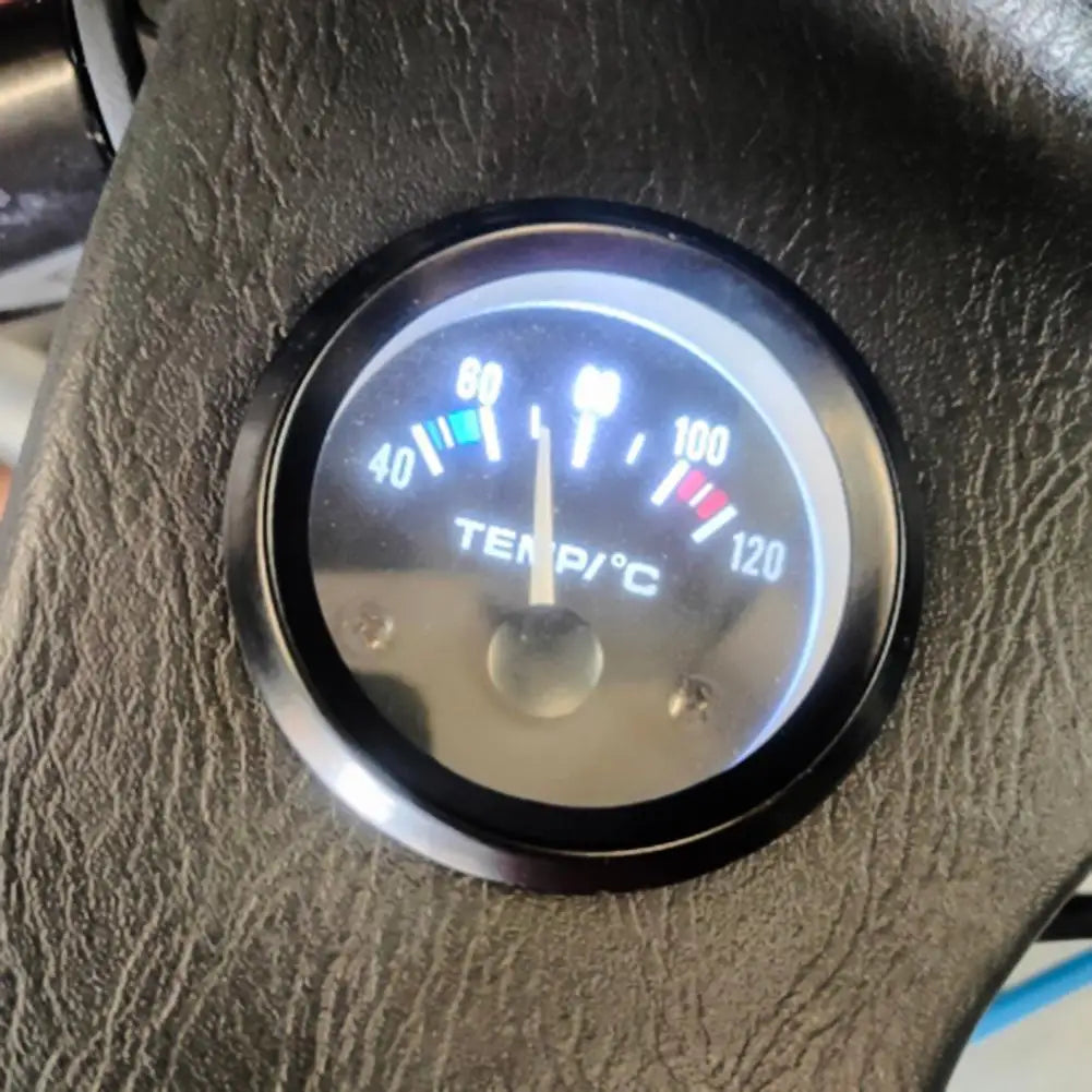 Car Water Temperature Gauge 40–120°C LED 52mm | Qme Car Temperature Gauge Qme Default Title