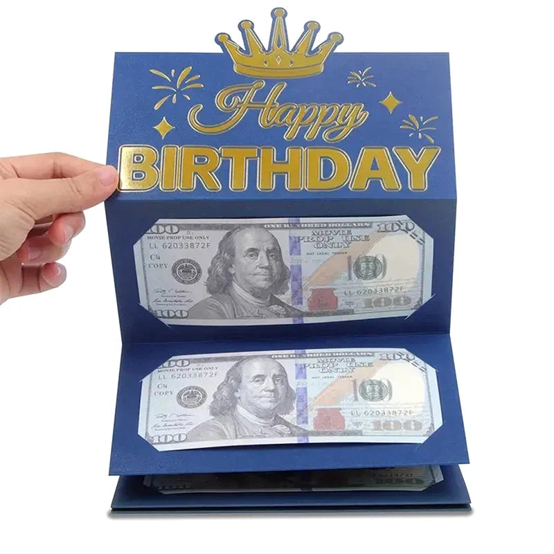 Birthday Cash Envelope Money Card Folding Holder | 3 Colors Cash Gift Envelope Qme