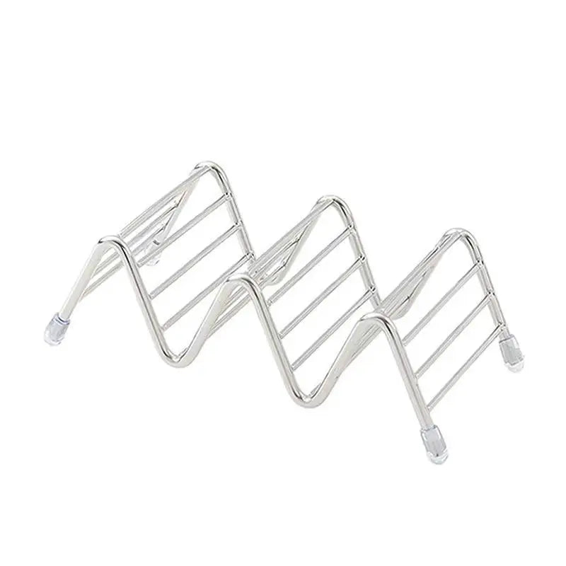 Wave Stainless Steel Soap Dish with Drain | Bathroom Organizer Soap Dish Qme
