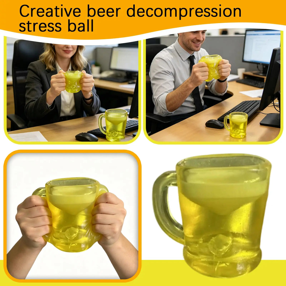 Beer Shaped Slow Rising Squishy Fidget Toy | Novelty Gift Novelty Squishy Toy Qme