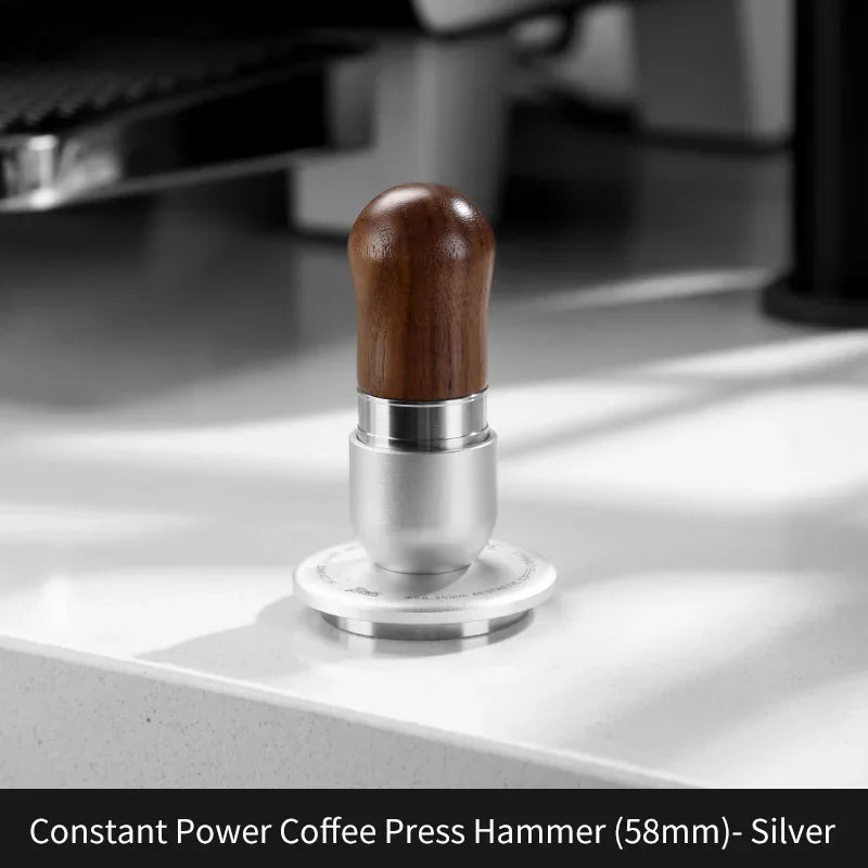 Bincoo 51/58mm Espresso Tamper 30lb Constant Pressure Leveler Espresso Tamper Qst Silver 58mm
