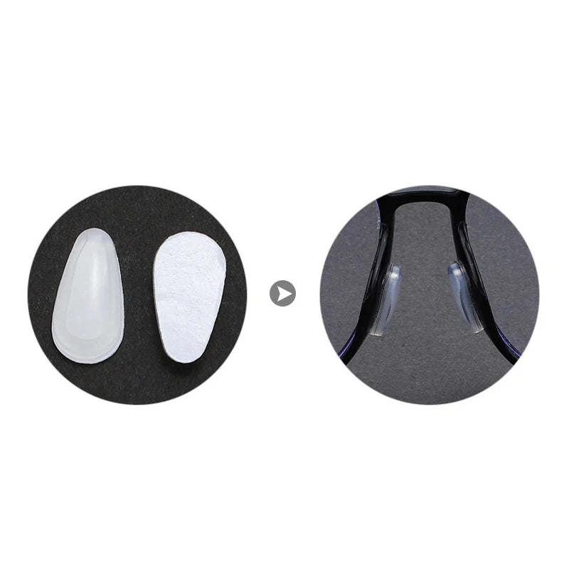 Silicone Adhesive Nose Pads for Glasses & Sunglasses – 5 Pairs Eyewear Accessories Qst