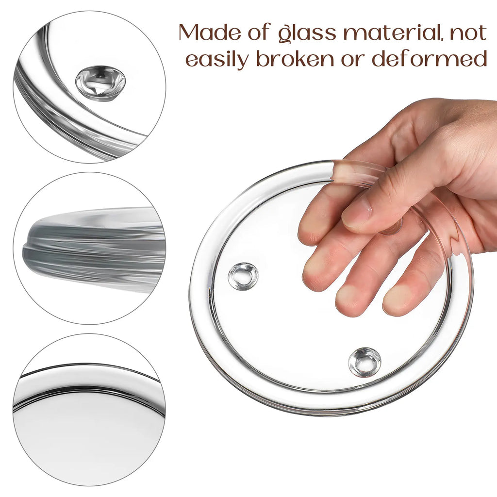Round Glass Candle Holder Tray | Wedding & Dinner Party Décor Glass Decorative Tray Qme