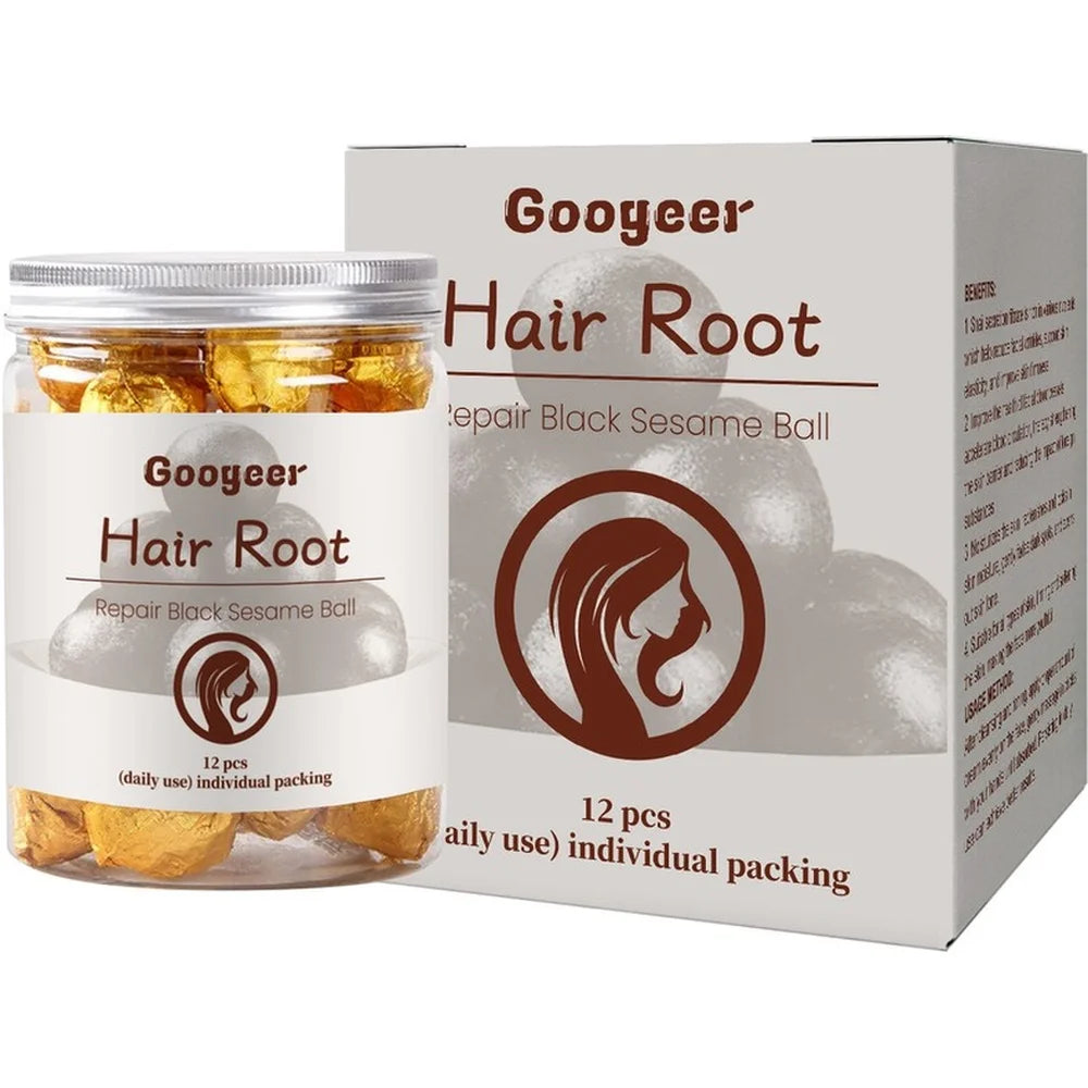 Googeer Hair Root Repair Tablets – Black Sesame & Flaxseed Hair Supplement Tablets Qst 12pcs (Pack of 1)