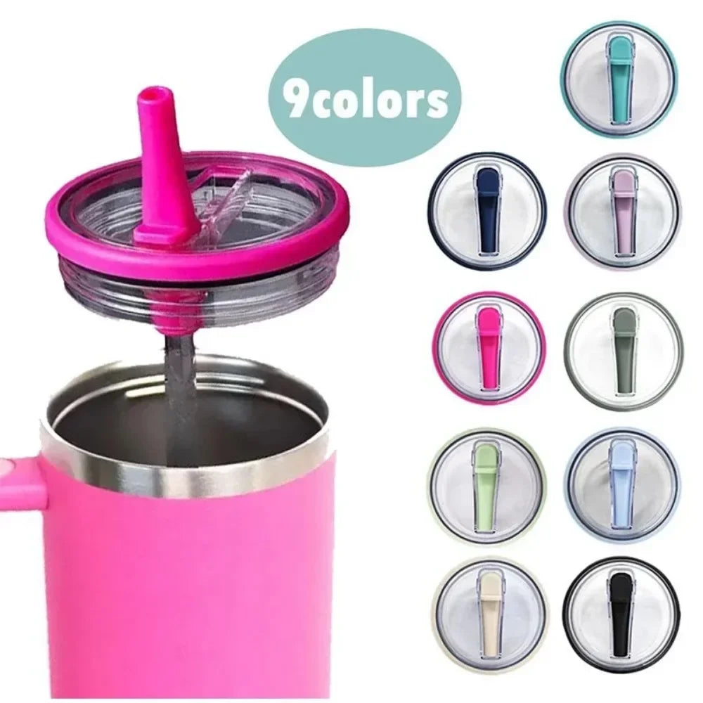 Spill-Proof Replacement Lid for Stanley 40oz | Flip Straw Cover Replacement Cup Lid Qme