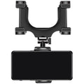 Rearview Mirror Car Phone Holder – Adjustable GPS Mount Bracket Car Phone Mount Qme black
