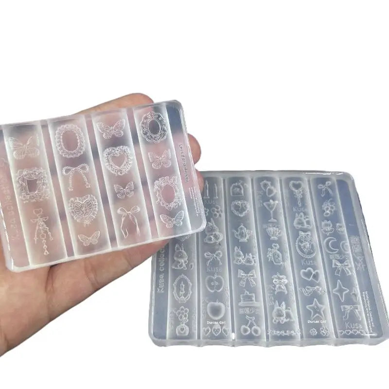 3D Silicone Nail Art Mold – Bow Heart Butterfly Rabbit DIY Nail Art Mold Qst