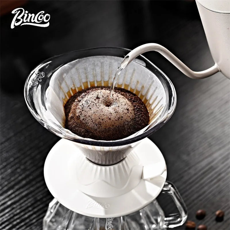 Bincoo Smart Pour Over Coffee Set – Glass Filter Cup & Stirrer Pour Over Coffee Set Qst