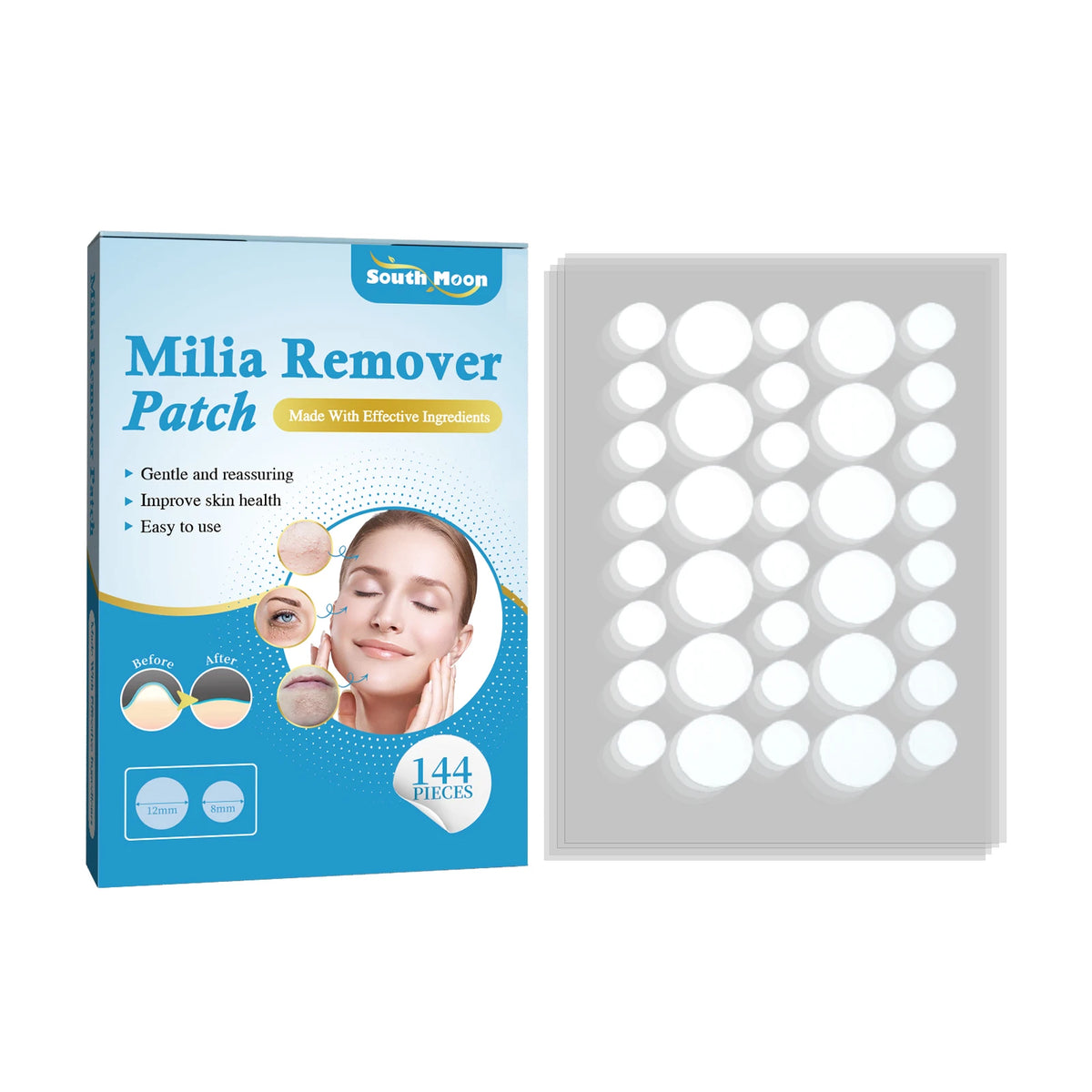 South Moon 144pcs Hydrocolloid Blemish Patches | Salicylic Acid Blemish Patch Qst 1 BOX