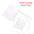 100 Empty Tea Bags | Food Grade Sealable Filter Infuser Tea Filter Bags Qme White 1pc