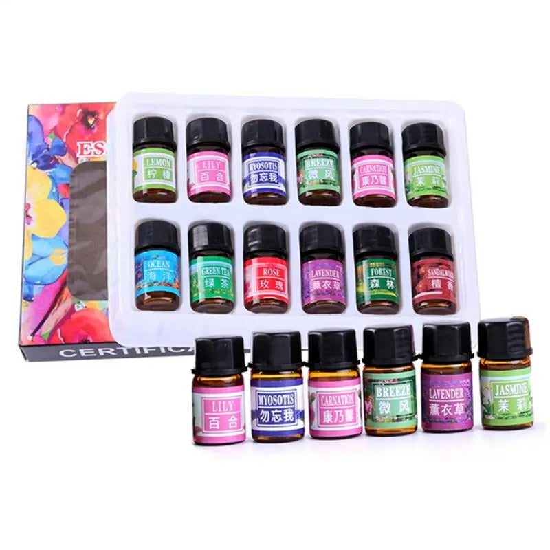 Water-Soluble Aromatherapy Essential Oil Set – 12 x 3ml Vials Essential Oil Set Qme