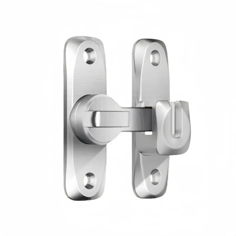 90 180° Flip Door Lock Zinc Alloy Sliding Gate Latch Security Door Latch Lock Qme Silver