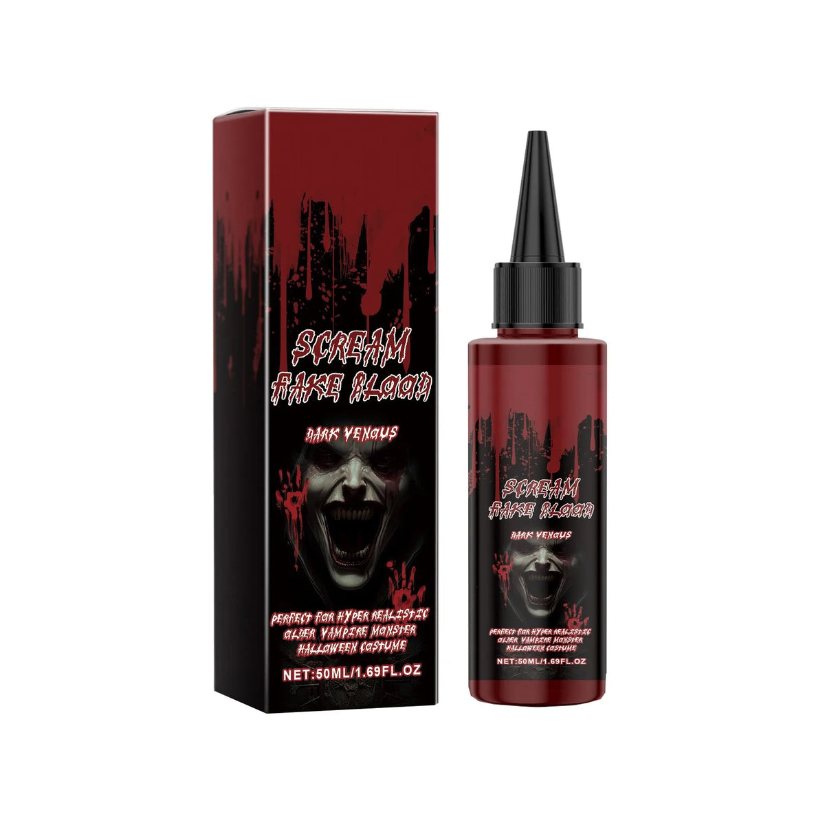 Halloween Fake Blood Spray – Washable Vampire Costume Makeup Costume Makeup Spray Qme