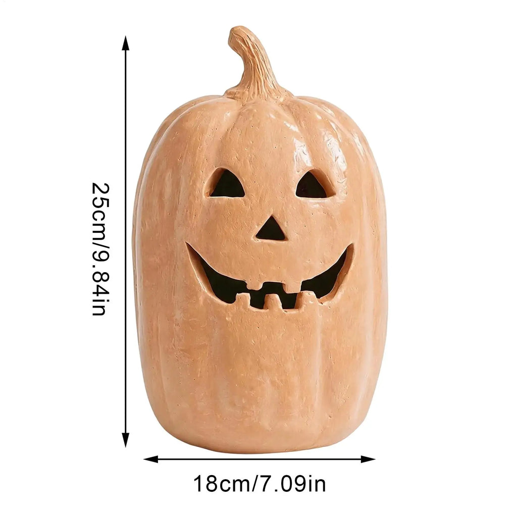 Handmade Resin Pumpkin Lantern Centerpiece – Fall & Halloween Decor Resin Pumpkin Lantern Qme