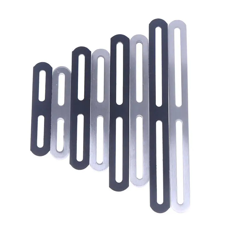 Stainless Steel 180° Flat Straight Bracket – Black & Silver Flat Angle Bracket Qme