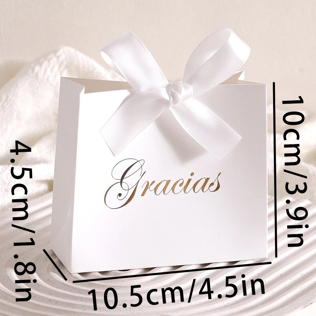 Elegant 5-Piece Gracias Gift Box Set with Ribbon | Snack Boxes Decorative Gift Box Qme