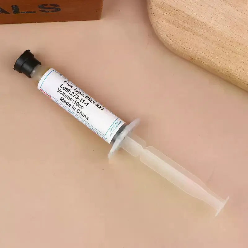 10ml Flux Solder Paste Syringe with Flexible Tip – 10cc Solder Flux Syringe Qme
