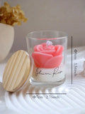 Rose Fragrance Soy Wax Candle | Straight Cup | 3 Colors Fragrance Candle Qme Pink