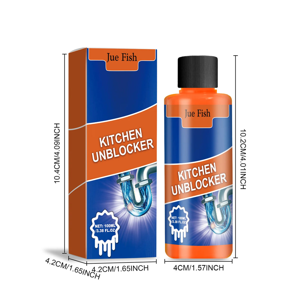 100ml Pipe Drain Unblocker – Fast Clog & Odor Remover Liquid Drain Unblocker Qst