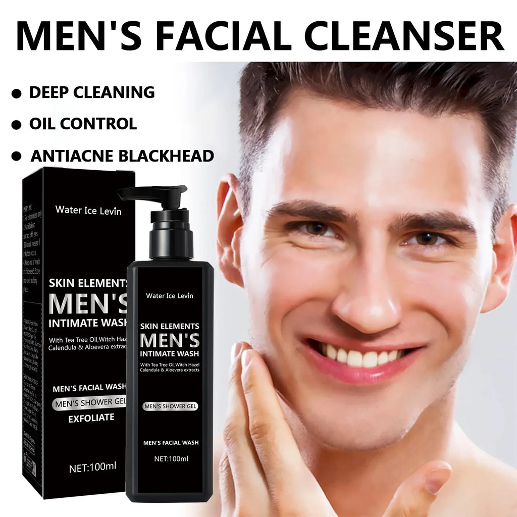 Men's Daily Facial Cleanser – Oily Skin, Deep Cleansing 100ml Men's Facial Cleanser Qme