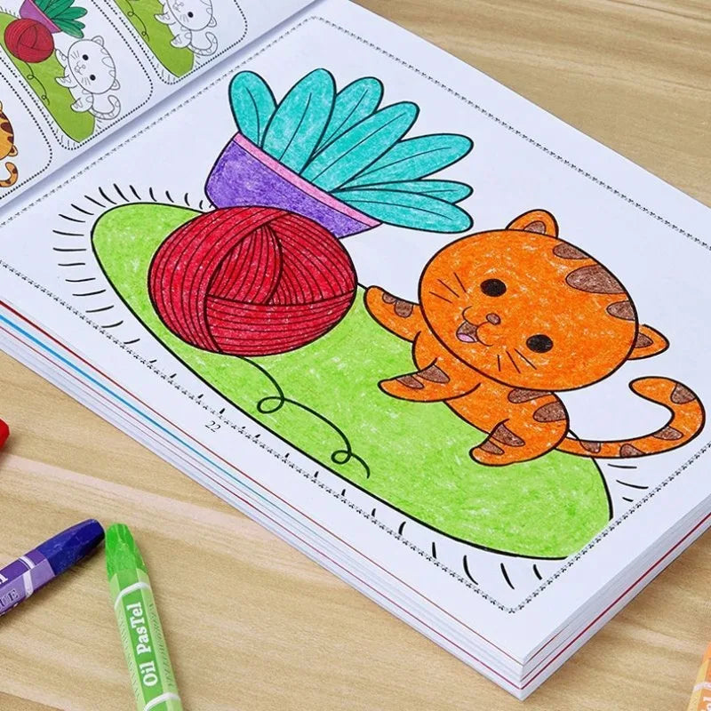 Kids 46-Page Drawing Painting Coloring Book | Educational Art Kids Activity Book Qme