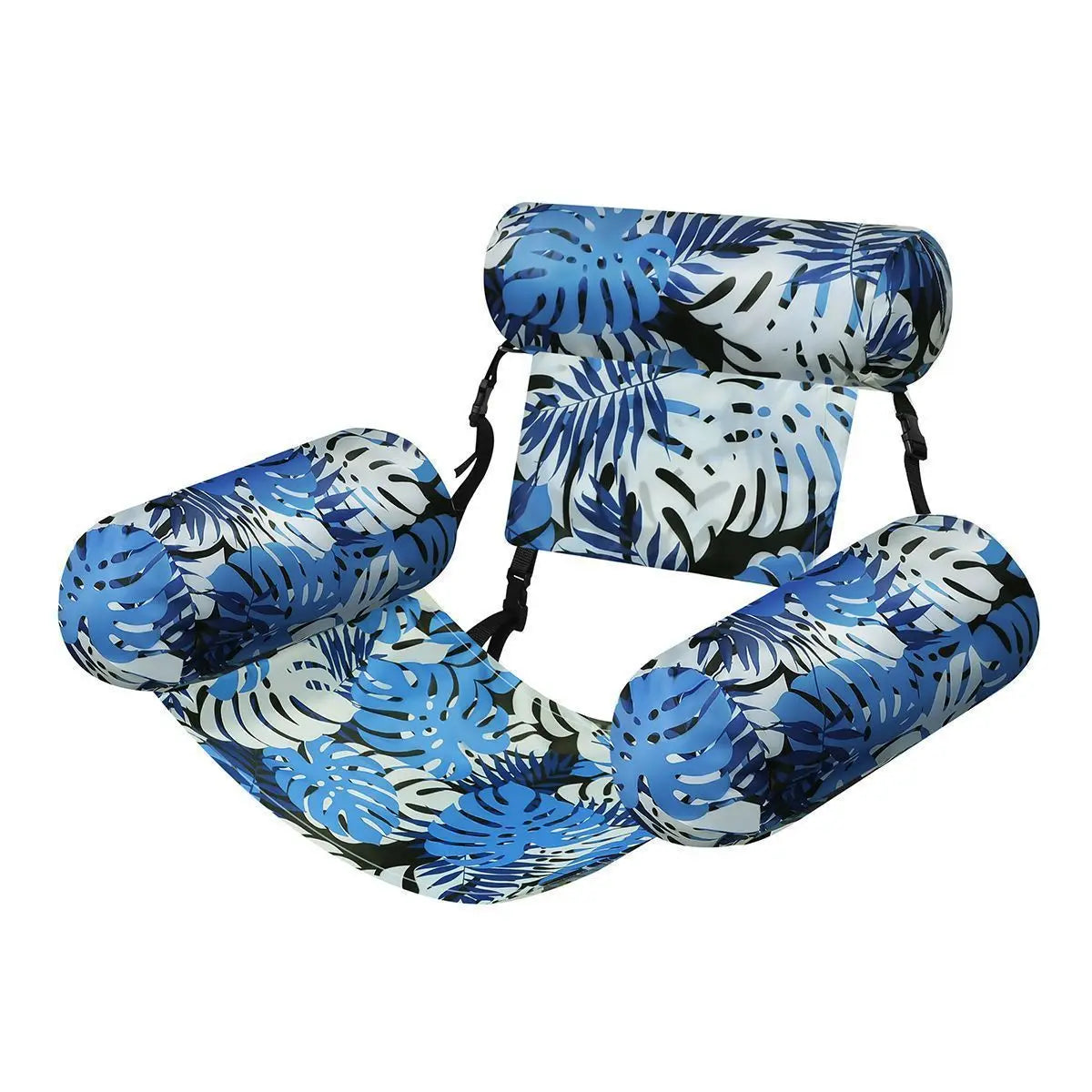 Inflatable Pool Float Lounge Chair – Foldable PVC Sofa Inflatable Pool Float Qme Blue