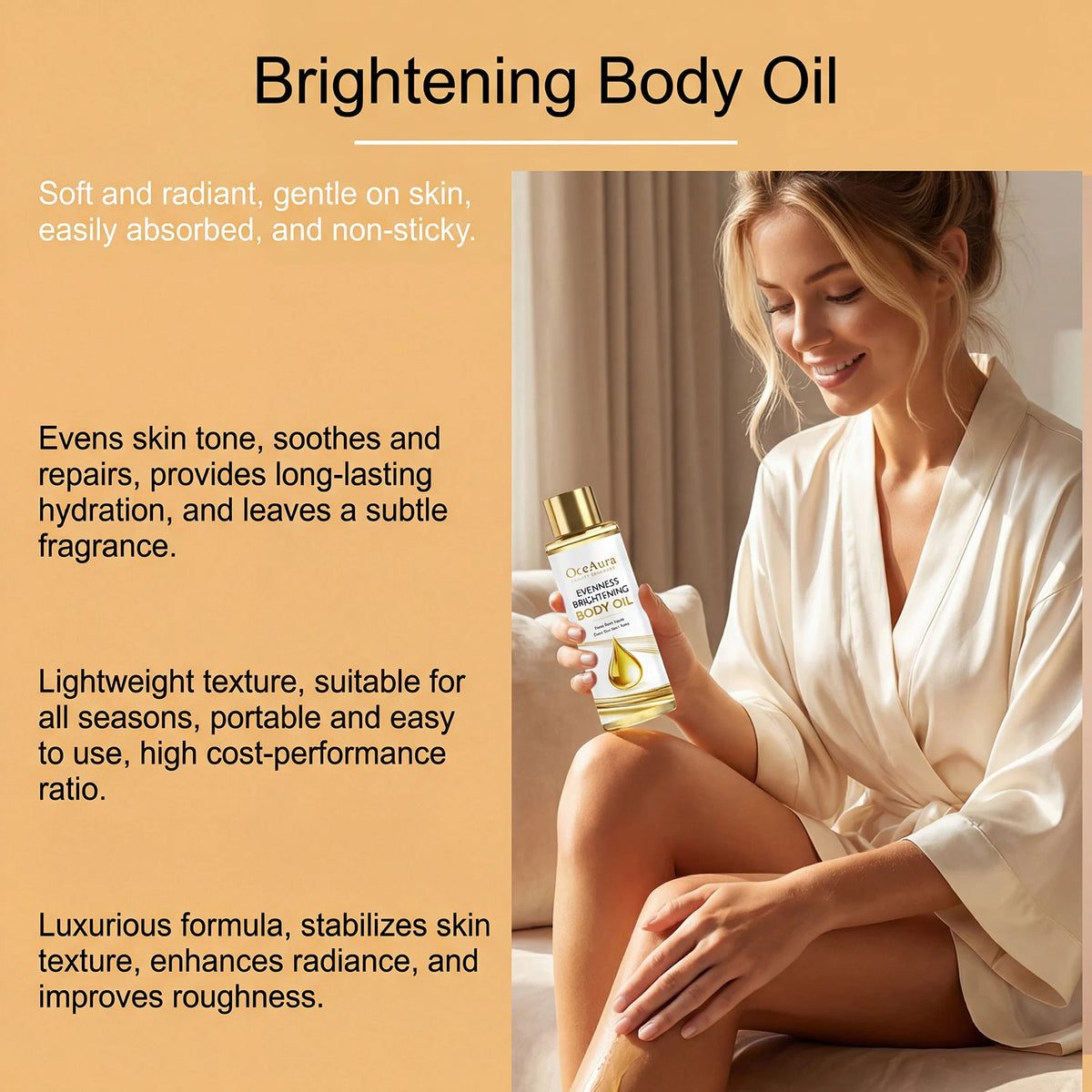 OceAura Vitamin E & Aloe Vera Moisturizing Body Oil 100ml Body Oil Qst