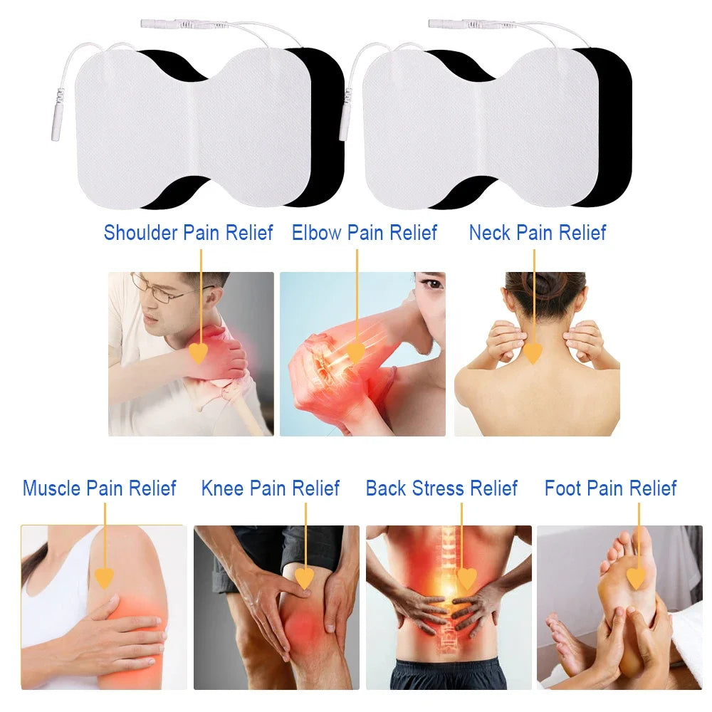 TENS EMS Self-Adhesive Electrode Gel Pads – 1/2/5/10 Pack Electrode Replacement Pads Qst