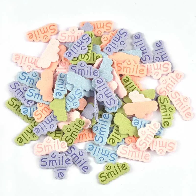 Smile Embossed Leather Sewing Labels for Clothes & DIY Crafts Leather Sewing Labels Qme