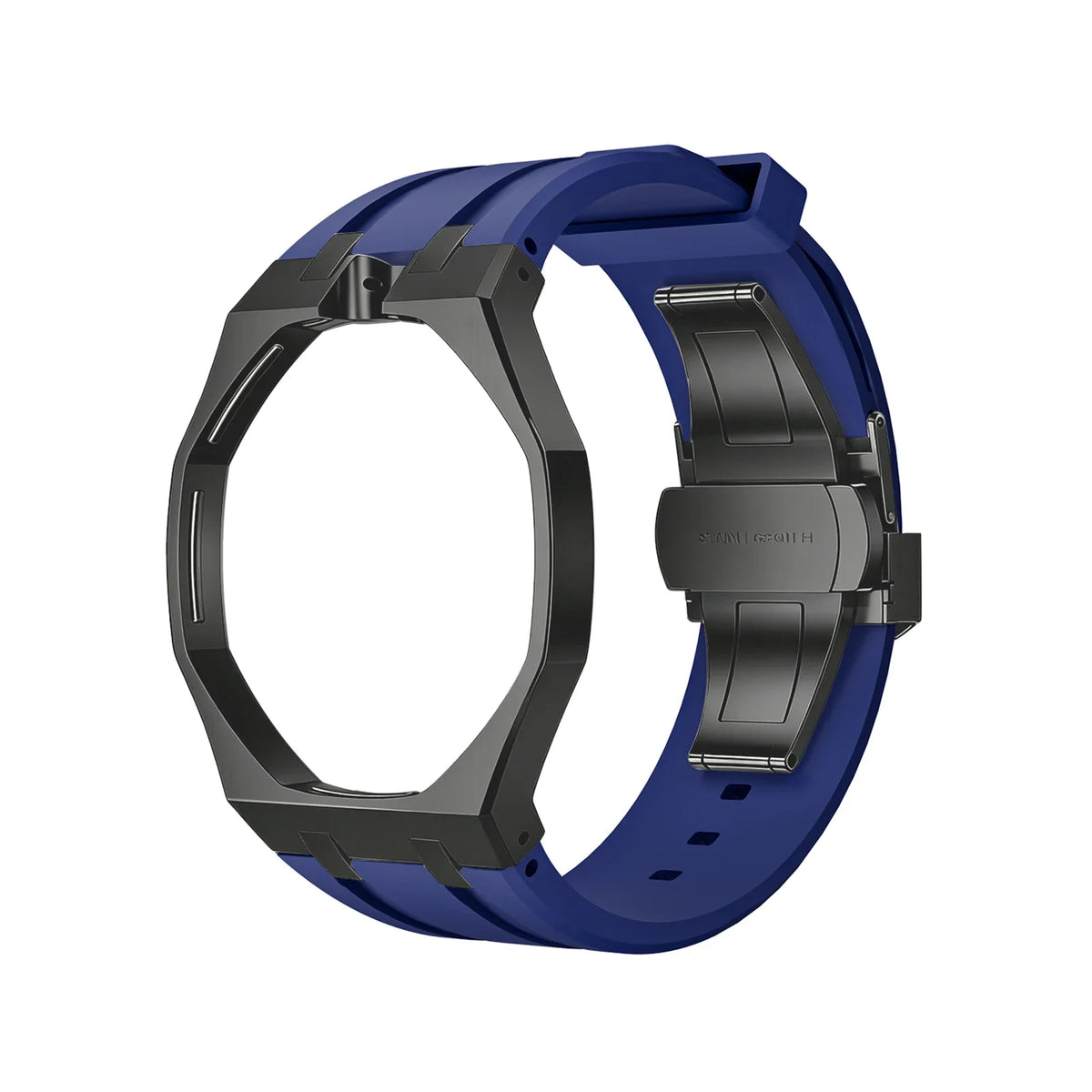 Swatch x Royal Pop Silicone Sport Band | Quick Release Strap Watch Replacement Band Qme Black Blue 12
