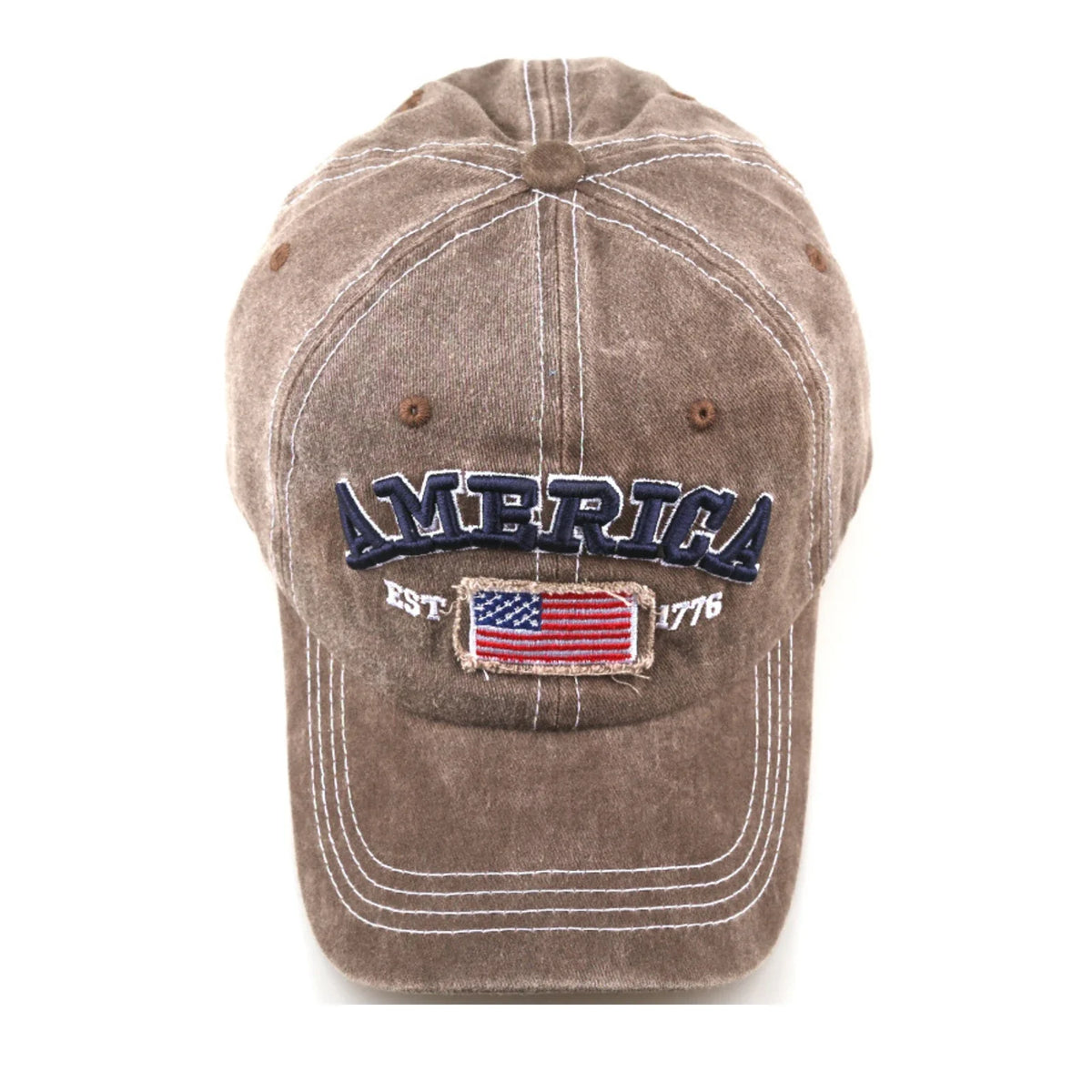 Embroidered American Flag Baseball Cap – Unisex Patriotic Hat Patriotic Baseball Cap Qme