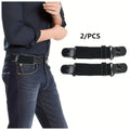 Elastic Hidden Belt Adjustable Waist Strap for Pants – 2 Pack Elastic Waist Belt Qme 2PCS