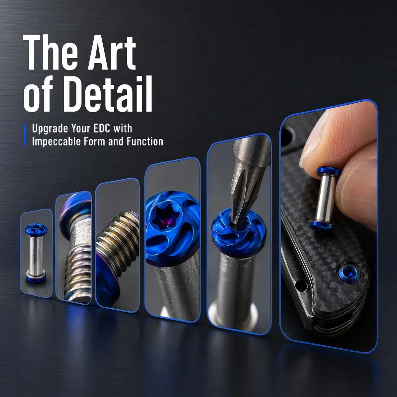 Stainless Steel Knife Handle Lock Screws M4 T8 Torx – 10 Sizes Knife Handle Screws Qst